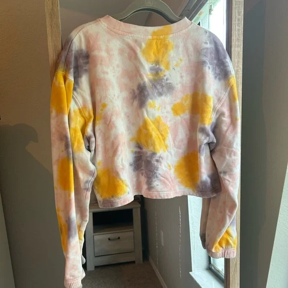 Sweatshirt Vans Grunge Wash Crop Tie Dye Small - Picture 8 of 8